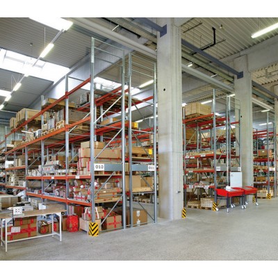 Palettenregal META Anbauregal - 3 Lagerebenen - 9 Stellplätze - Längseinlagerung