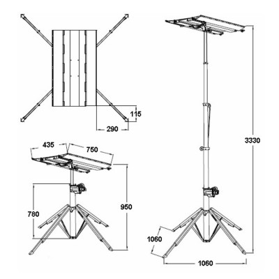 Elektrischer Montagelift Typ CM340