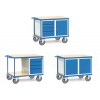 Tischwagen mit verschließbarem Schrank oder Schubladen