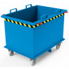 Automatischer Klappbodenbehälter - auf Polyamid-Rädern - Lichtblau