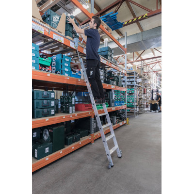 Aluminium-Regalleiter - fahrbar