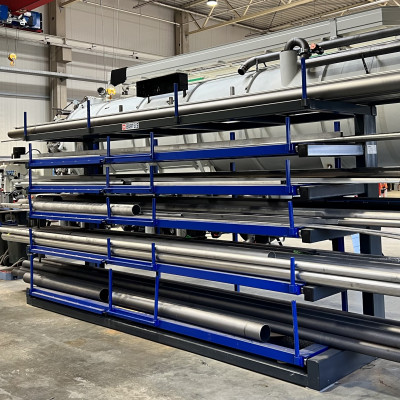 Schubfachregal für Langgut - Kundenbeispiel