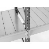 Weitspannregal Fachböden mit Stufenprofil 85 x 36 mm