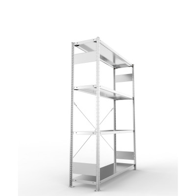 Fachbodenregal Stecksystem CLIP, Fachlast 200 kg, verzinkt