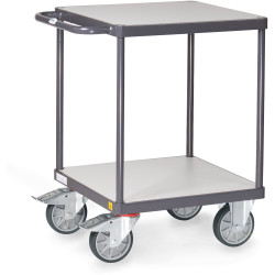 ESD-Tischwagen mit 2 quadratischen Ladeflächen - Fetra