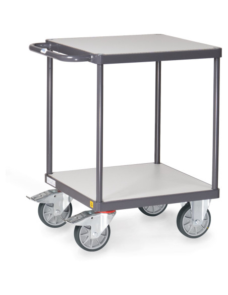 ESD-Tischwagen mit 2 quadratischen Ladeflächen - Fetra