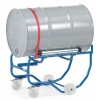 Fasskipper - für 200-ltr. Fässer Ausführung | Mit 2 Stahlrollen Ø 50 mm zum leichten Verdrehen der Fässer