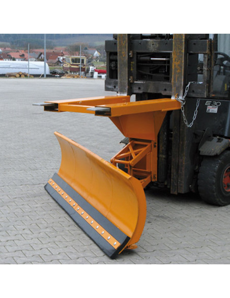 Effizienter Schneepflug für Stapler - Einfahrtaschen oben