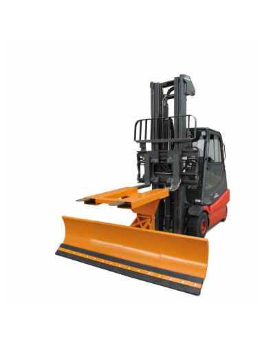 Effizienter Schneepflug für Stapler - Einfahrtaschen oben