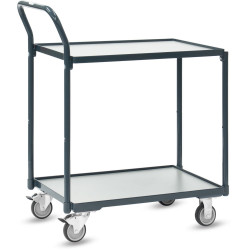 Kompakter Tischwagen Basic mit 2 Böden im Rahmen liegend - Fetra