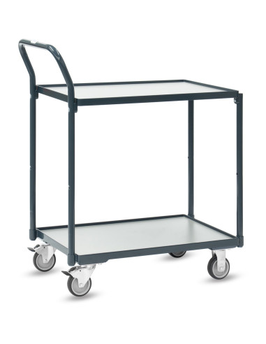 Kompakter Tischwagen Basic mit 2 Böden im Rahmen liegend - Fetra