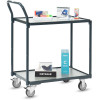 Kompakter Tischwagen Basic mit 2 Böden im Rahmen liegend - Fetra