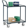 Kompakter Tischwagen Basic mit 2 Böden im Rahmen liegend - Fetra
