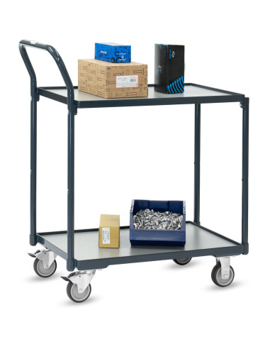 Kompakter Tischwagen Basic mit 2 Böden im Rahmen liegend - Fetra