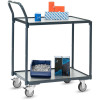 Kompakter Tischwagen Basic mit 2 Böden im Rahmen liegend - Fetra