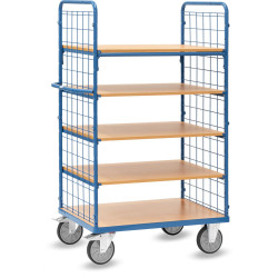 Etagenwagen mit 5 Etagen und Drahtgitter - Fetra 2