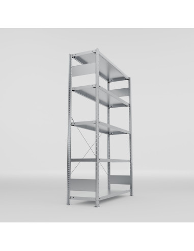 Fachbodenregal Stecksystem CLIP S3, Fachlast 230 kg, verzinkt