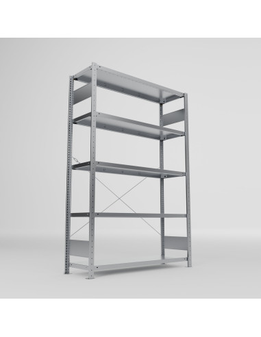 Fachbodenregal Stecksystem CLIP S3, Fachlast 230 kg, verzinkt