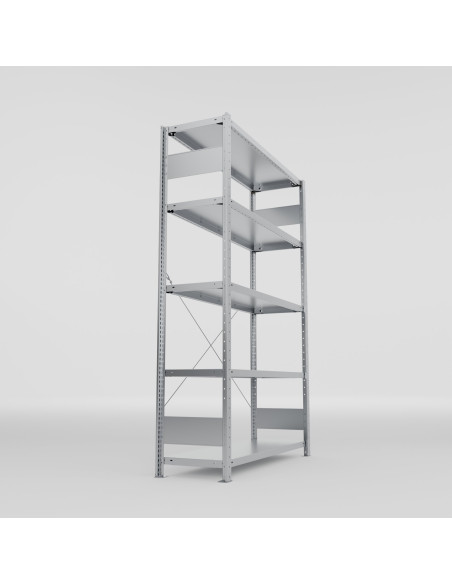 Fachbodenregal Stecksystem CLIP S3, Fachlast 230 kg, pulverbeschichtet