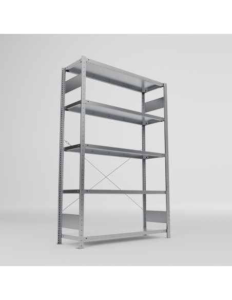 Fachbodenregal Stecksystem CLIP S3, Fachlast 230 kg, pulverbeschichtet