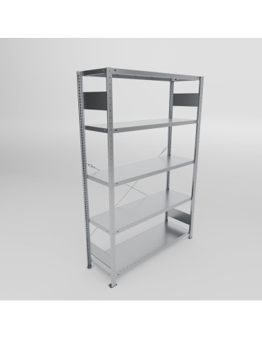 Fachbodenregal Stecksystem CLIP S3, Fachlast 230 kg, pulverbeschichtet