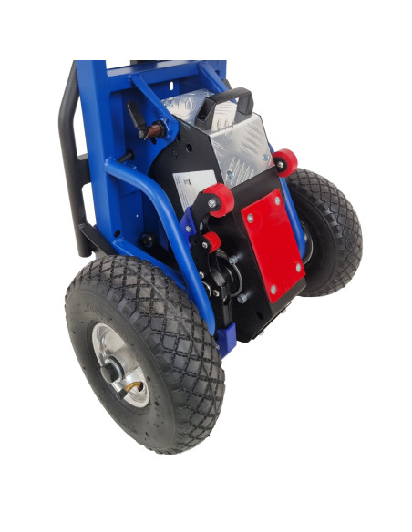 In der Position verstellbarer Motorblock des Treppensteiger Monti Light für ergonomischen Treppentransport