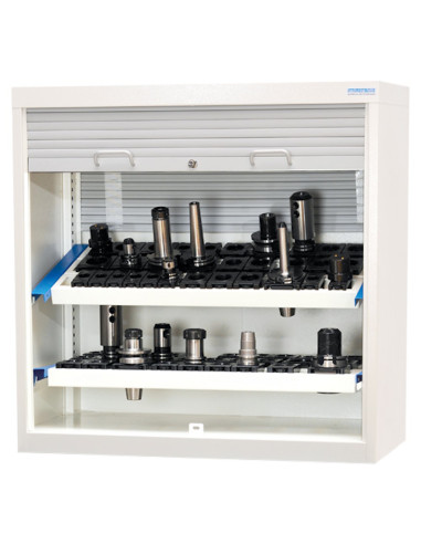 CNC-Rollladen-Aufsatzschrank mit 2 CNC-Trägern