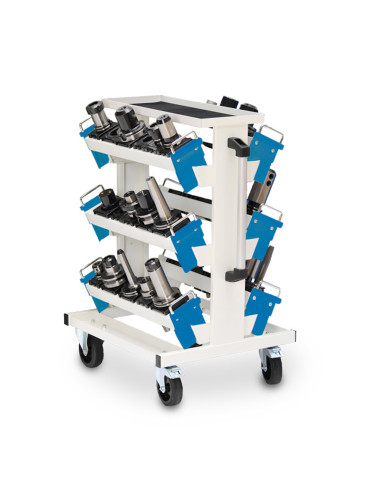 CNC-Transportwagen mit 6 Werkzeugaufnahmeträgern - Höhe 950 mm