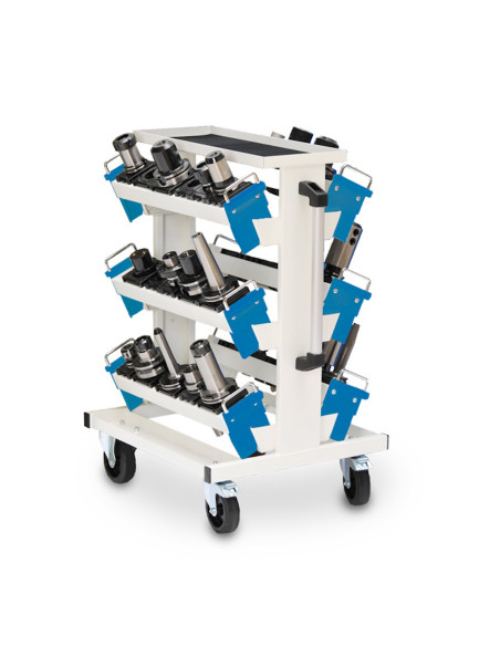 CNC-Transportwagen mit 6 Werkzeugaufnahmeträgern - Höhe 950 mm