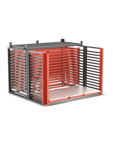 Schubfachregal für Bleche - leicht