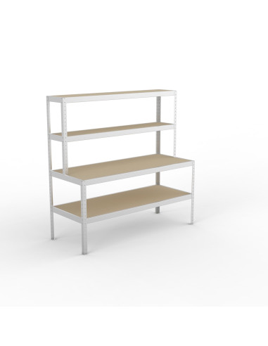 Packtisch Weitspannregal mit Ablage META Speed Rack