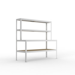 Packtisch Weitspannregal mit Ablage META Speed Rack 2