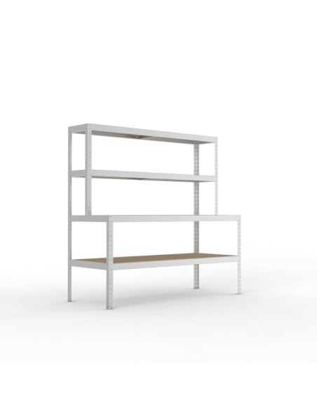 Packtisch Weitspannregal mit Ablage META Speed Rack