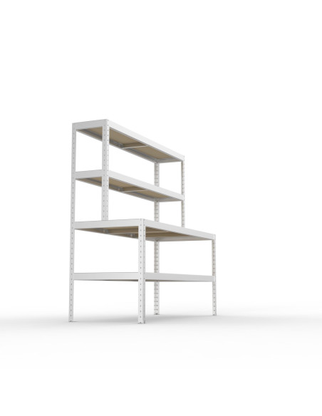 Packtisch Weitspannregal mit Ablage META Speed Rack