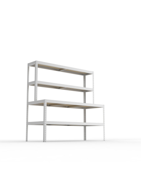 Packtisch Weitspannregal mit Ablage META Speed Rack