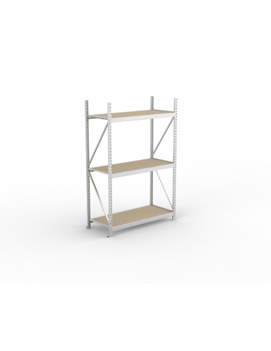Weitspannregal META Mini Rack - verzinkt - mit Spanplattenböden
