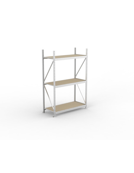 Weitspannregal META Mini Rack - verzinkt - mit Spanplattenböden