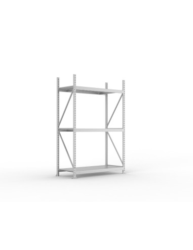 Weitspannregal META Mini Rack - verzinkt - mit Stahlpaneelen
