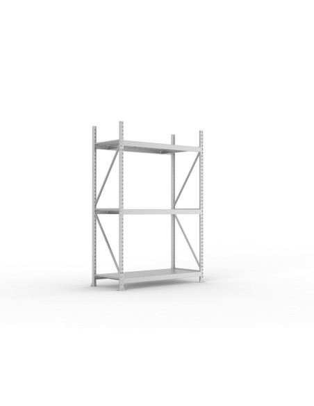 Weitspannregal META Mini Rack - verzinkt - mit Stahlpaneelen