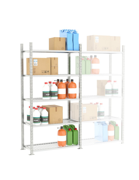 Fachbodenregal Stecksystem Adaptiv Sprinkler - mit Gitterböden