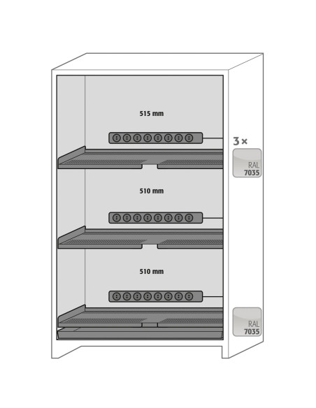 Sicherheitsschrank für Lithium-Ionen-Batterien ION-ULTRA-90 - Asecos