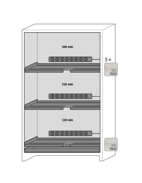 Sicherheitsschrank für Lithium-Ionen-Batterien ION-PRO-90 - Asecos