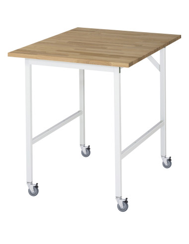 Fahrbarer Arbeitstisch "Serie Jerry" mit Buche 25 mm