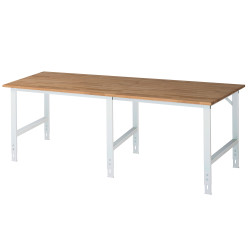 Höhenverstellbarer Arbeitstisch "Serie Tom" mit Buche 25 mm