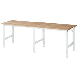 Höhenverstellbarer Arbeitstisch "Serie Tom" mit Buche 25 mm 2