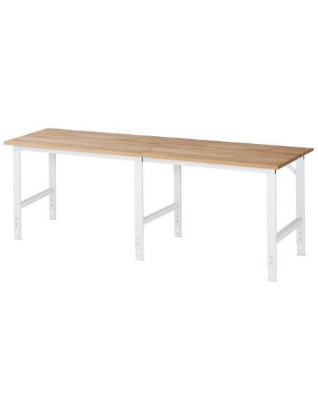 Höhenverstellbarer Arbeitstisch "Serie Tom" mit Buche 25 mm