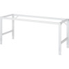 Fahrbarer, höhenverstellbarer Arbeitstisch "Serie Tom" mit Buche 25 mm