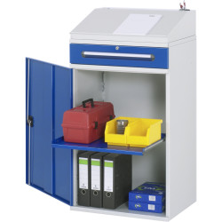 Beistellschrank-Stehpult mit Doppelflügeltüren 2