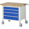 Fahrbare Werkbank - 4 Schubladen -  Mit XL-Schubladen