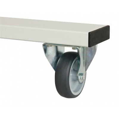 Rollensatz für Werktische "adlatus" - 2 Lenkrollen, 2 Bockrollen